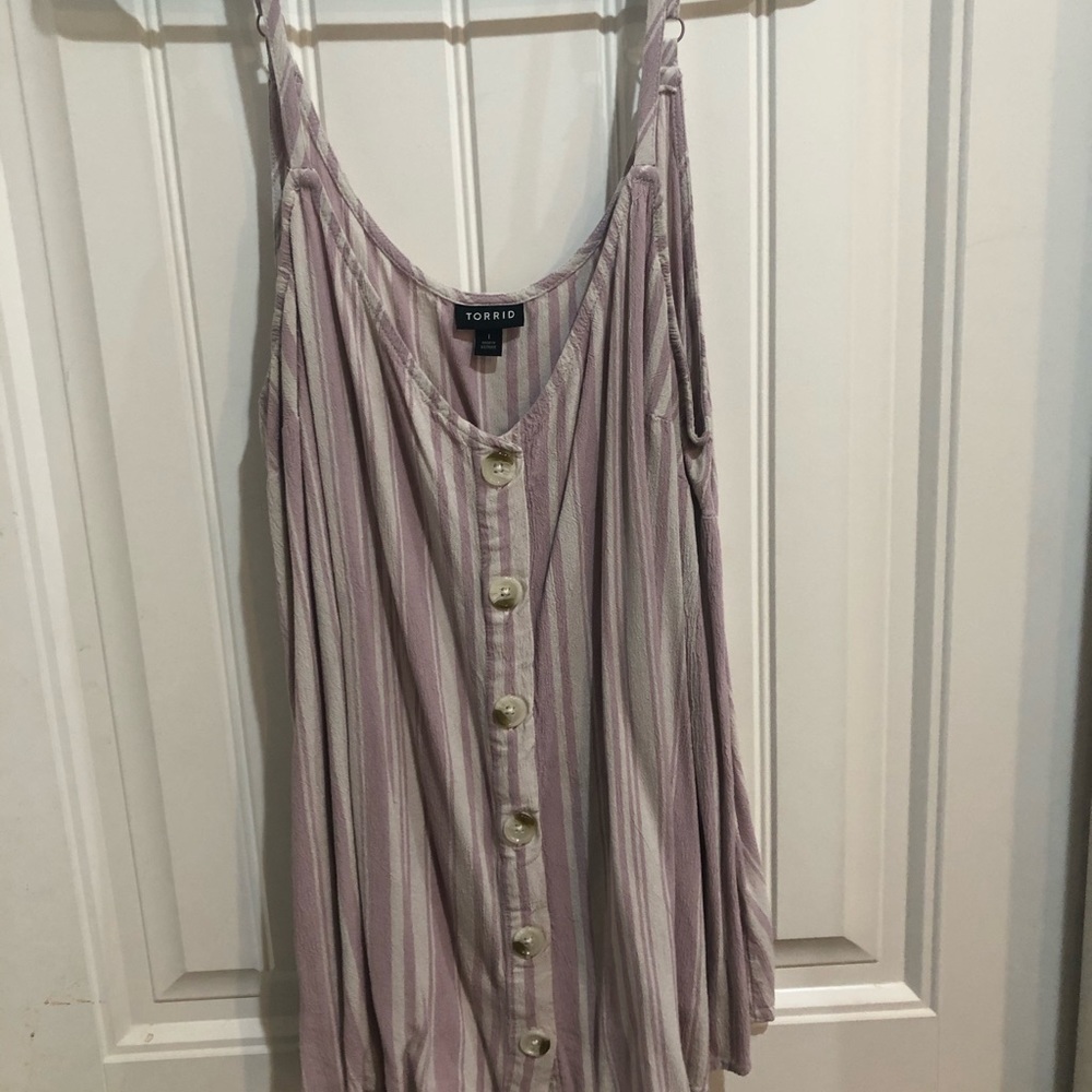 Light purple stripe torrid tank
